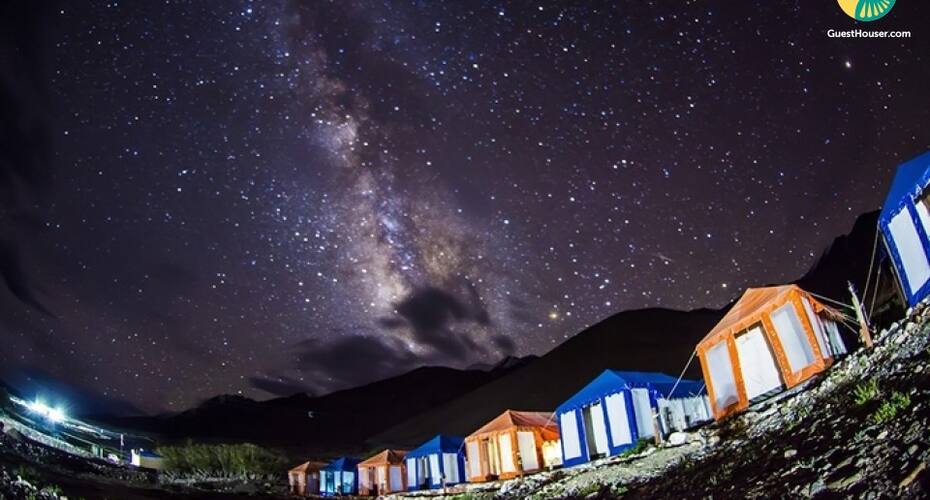 Private tent facing Lake Pangong, Leh 2