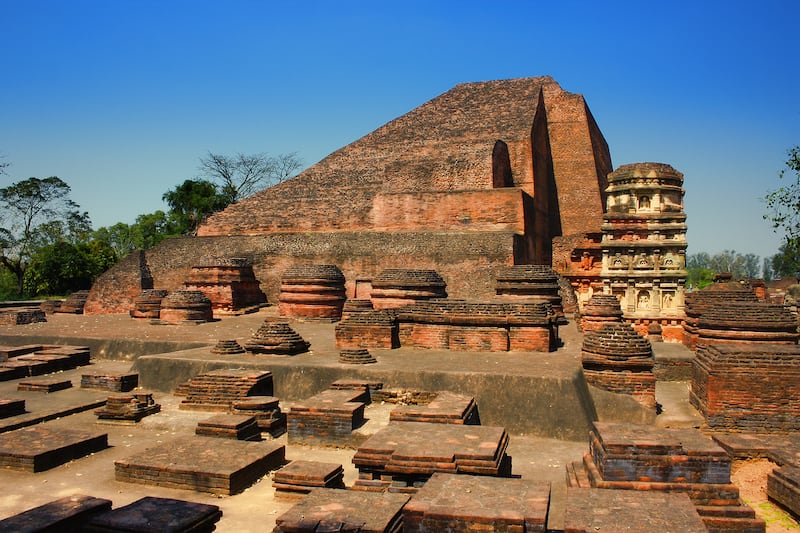Ruins of the ancient university of Nalanda in Bihar, India - Bing Gallery