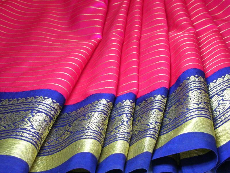 Buy Vipanji Contrast Border Pure Soft Silk Saree for Wedding - Online The  Chennai Silks